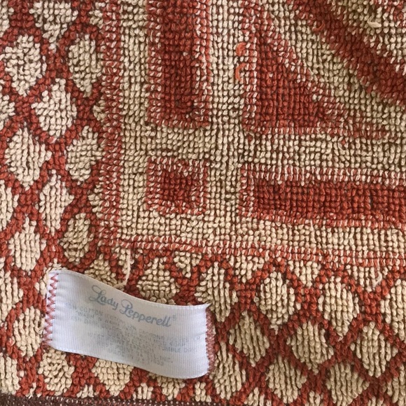 Butterfly large hand towel vintage 1970s 1980s Lady Pepperell - Picture 3 of 5